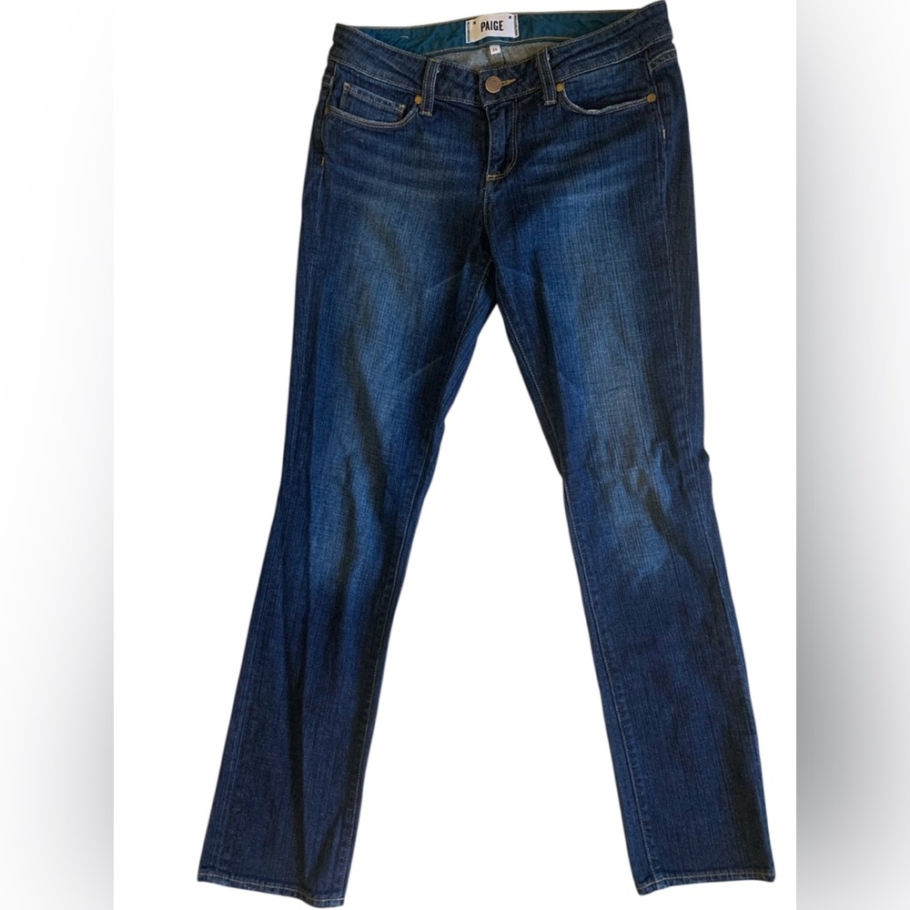 PAIGE Kelsi Straight Leg Jeans – Dark Blue Wash – Women’s Size 26